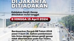 Mulai Hari Ini Hingga 15 April 2024, Jakarta Bebas Ganjil Genap